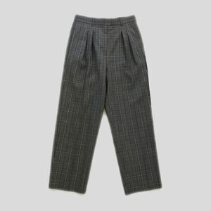 Tory Burch Gray Plaid Pleated Wool Blend Mid Rise Academia Dress Pants - 4